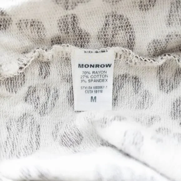 Monrow Anthropologie Leopard One Piece Jumper Size Medium